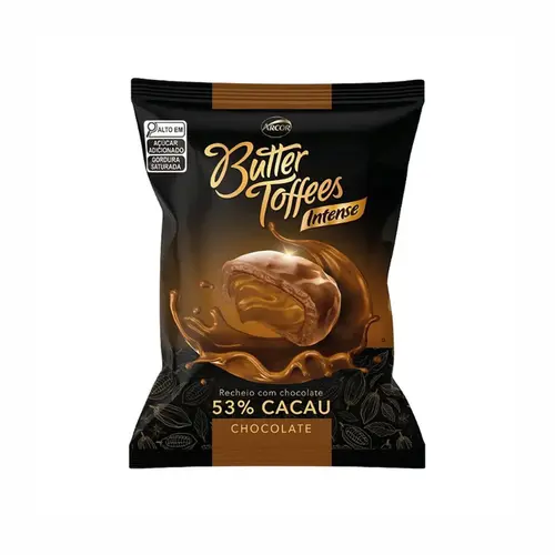 BALA CHOCOLATE 53% CACAU INTENSE BUTTER TOFFEES COM 1 UNIDADE