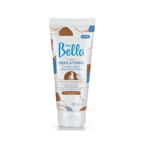CREME DEPILATORIO CORPORAL COCO E ALGODAO DEPIL BELLA 100G