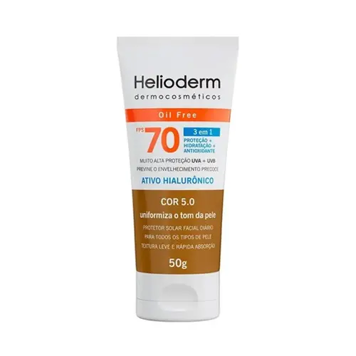 PROTETOR SOLAR 70 FPS COR 5.0 HELIODERM 50G