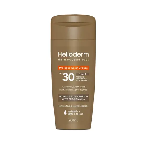 PROTETOR SOLAR BRONZE 30FPS ATIVO PRO MELANINA HELIODERM 200ML