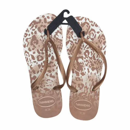 SANDALIAS BRANCO E DOURADO SLIM ANIMAL 35/36 HAVAIANA