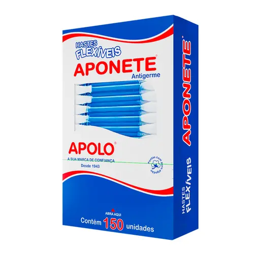 HASTES FLEXIVEIS COM ALGODAO COM 150 UNIDADES APONETE APOLO