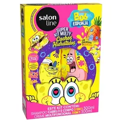 KIT SHAMPOO E CREME BOB ESPONJA SALON LINE 300ML