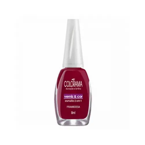 ESMALTE FRAMBOESA VERNIZ E COR COLORAMA 8 ML