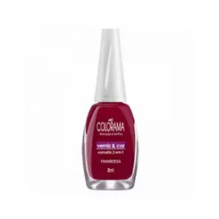 ESMALTE FRAMBOESA VERNIZ E COR COLORAMA 8 ML