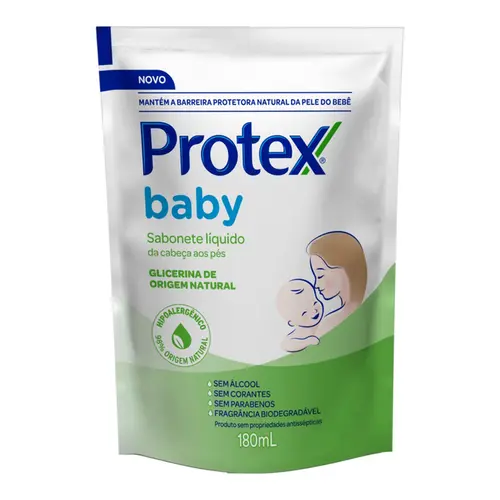 SABONETE LÍQUIDO GLICERINA NATURAL BABY PROTEX 180ML