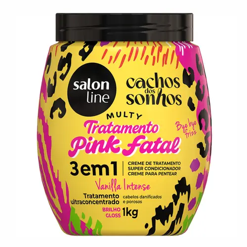 CREME TRATAMENTO PINK FATAL 3 EM 1 VANILLA INTENSE SALON LINE 1KG