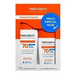 KIT PROTETOR SOLAR 70 FPS HELIODERM 200ML E 120ML