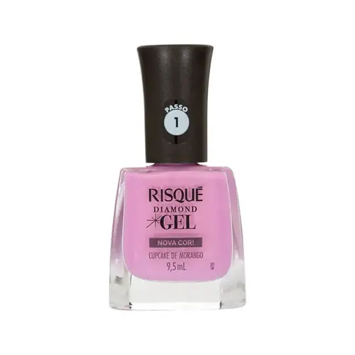 ESMALTE CUPCAKE MORANGO DIAMOND GEL RISQUE 9,5ML