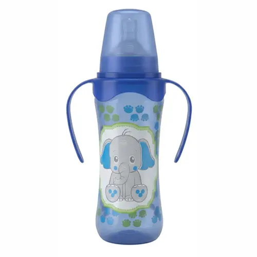 MAMADEIRA COM ALÇA AZUL PETITA 240ML 3439