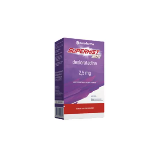 SUPERHIST ODT 2,5MG PEDIATRICO COM 10 COMPRIMIDOS