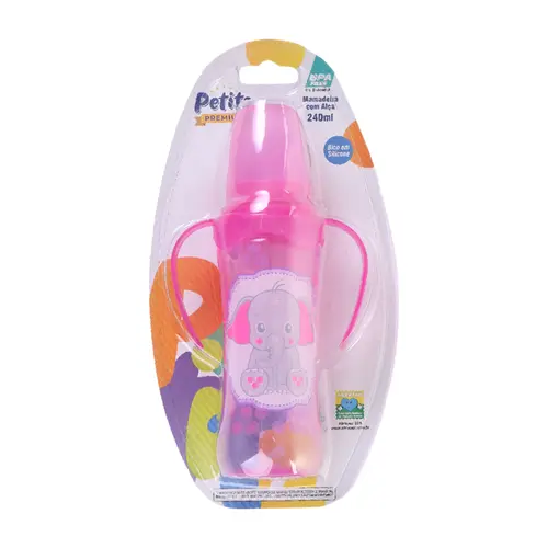 MAMADEIRA ROSA COM ALÇA PETITA 240ML 3439