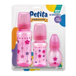 KIT MAMADEIRAS CRISTAL ROSA COM 3 UNIDADES PETITA 3433