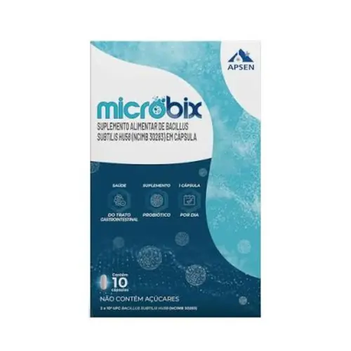 SUPLEMENTO ALIMENTAR BACILLUS COM 10 CAPSULAS MICROBIX
