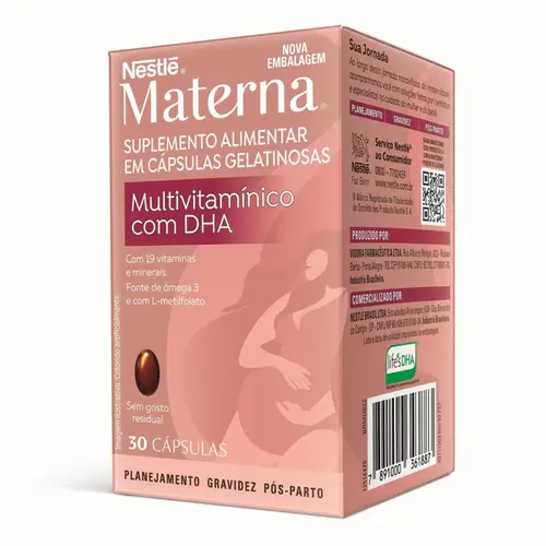 MULTIVITAMINICO COM DHA MATERNA NESTLE 30 CAPSULAS