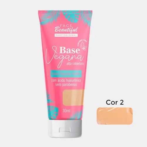 BASE LIQUIDA VEGANA COR 02 FACE BEAUTIFUL 30ML