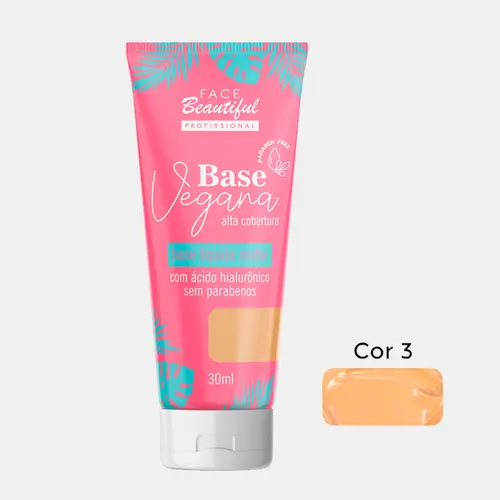 BASE LIQUIDA VEGANA COR 03 FACE BEAUTIFUL 30ML