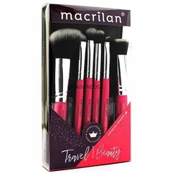 KIT PINCEIS TRAVEL BEAUTY COM 6 UNIDADES MACRILAN KP10-2