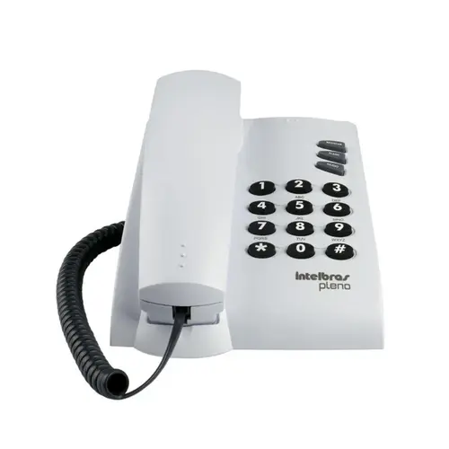 TELEFONE COM FIO PLENO COM CHAVE CINZA INTELBRAS