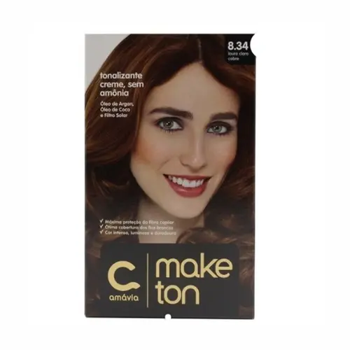 KIT TONALIZANTE 8.34 LOURO CLARO COBRE AMAVIA