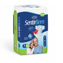 FRALDA USO ADULTO XG COM 7 UNIDADES SENTIR BEM