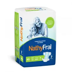 FRALDA USO ADULTO XG COM 7 UNIDADES NATHYFRAL