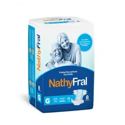 FRALDA USO ADULTO G COM 8 UNIDADES NATHYFRAL