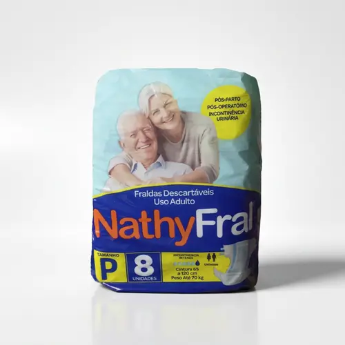 FRALDA USO ADULTO P COM 8 UNIDADES NATHYFRAL
