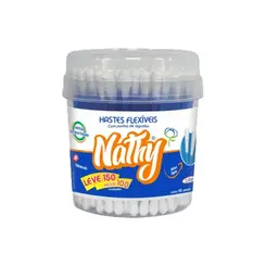 HASTES FLEXIVEIS COM ALGODAO POTE COM 150 UNIDADES NATHY