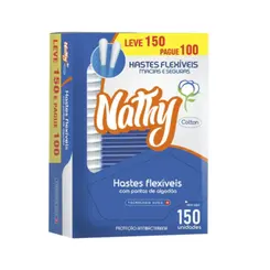 HASTES FLEXIVEIS COM ALGODAO COM 150 UNIDADES NATHY