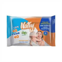 TOALHAS UMEDECIDAS COM 48 UNIDADES NATHY