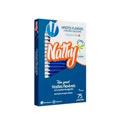 HASTES FLEXIVEIS COM ALGODAO COM 75 UNIDADES NATHY