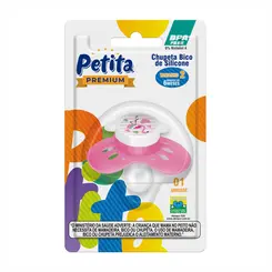 CHUPETA BICO DE SILICONE TAMANHO 2 ROSA PETITA REF-1841