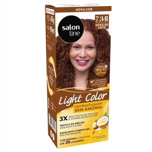 TINTA 7.341 DOCE DE LEITE LIGHT COLOR SALON LINE