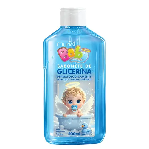 SABONETA LIQUIDO DE GLICERINA BABY AZUL MURIEL 500ML