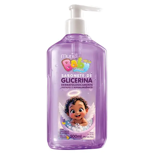 SABONETE LIQUIDO DE GLICERINA LAVANDA E CAMOMILA BABY MURIEL 500ML