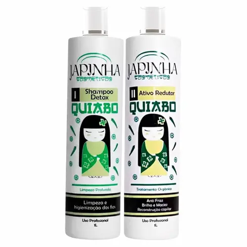 KIT SHAMPOO DETOX E ATIVO REDUTOR QUIABO JAPINHA 1L