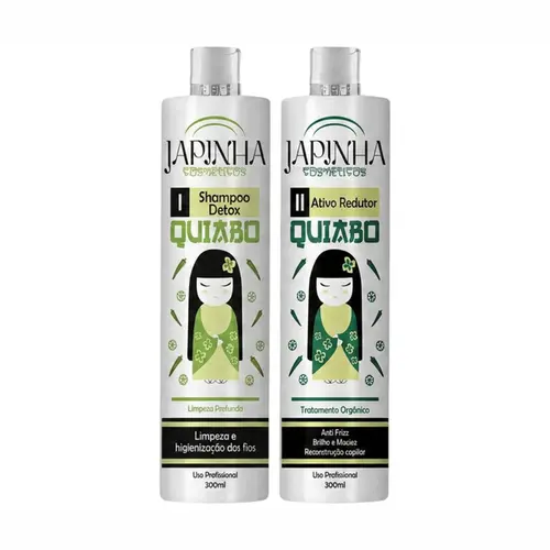 KIT SHAMPOO DETOX E ATIVO REDUTOR QUIABO JAPINHA 300ML