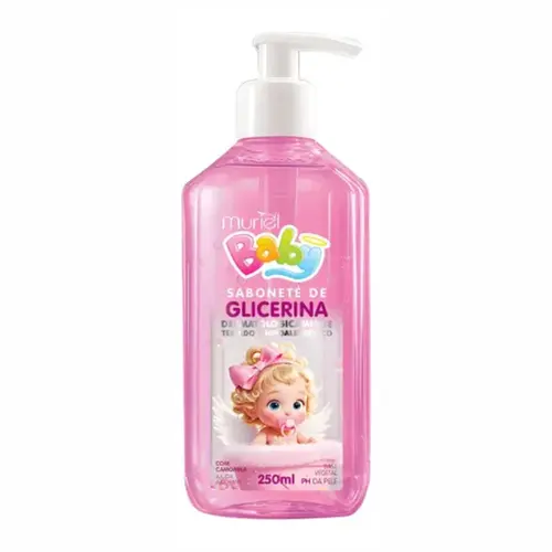 SABONETE LIQUIDO DE GLICERINA ROSA BABY MURIEL 250ML