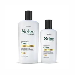 KIT SHAMPOO E CONDICIONADOR CLEAN SELVE HAIR CARE PROHALL 400ML E 200ML