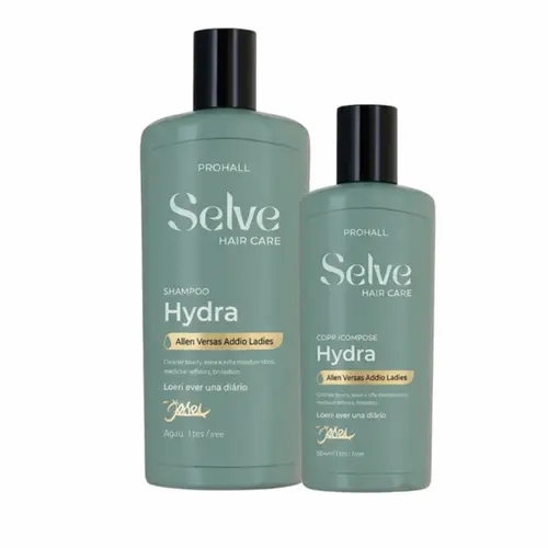 KIT SHAMPOO E CONDICIONADOR HYDRA SELVE HAIR CARE PROHALL 400ML E 200ML