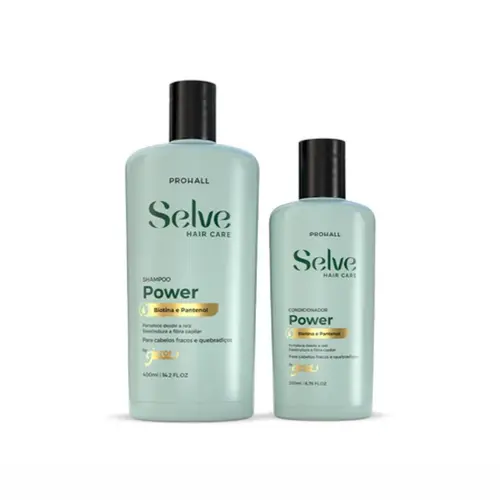 KIT SHAMPOO E CONDICIONADOR POWER SELVE HAIR CARE PROHALL 400ML E 200ML