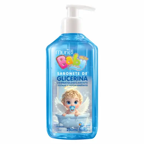 SABONETE LIQUIDO DE GLICERINA AZUL BABY MURIEL 250ML
