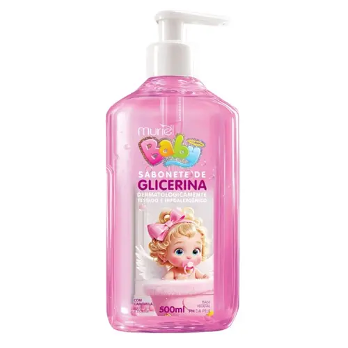 SABONETE LIQUIDO DE GLICERINA ROSA BABY MURIEL 500ML