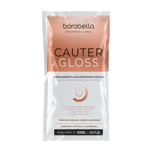 SACHE ESPELHAMENTO E SELAMENTO CAUTER GLOSS BORABELLA 20ML