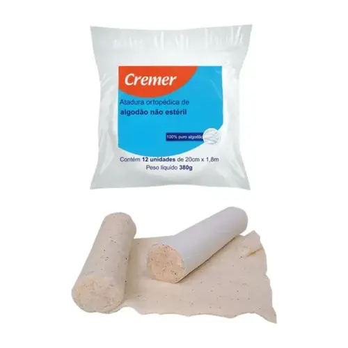 ATADURA ORTOPEDICA COM 12 UNIDADES COM 20CM X 1,8M CREMER