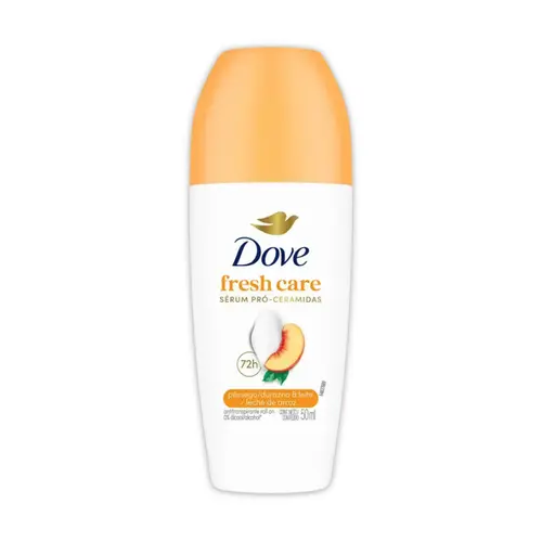 DESODORANTE ROLL ON FRESH CARE PESSEGO E LEITE DOVE 50ML