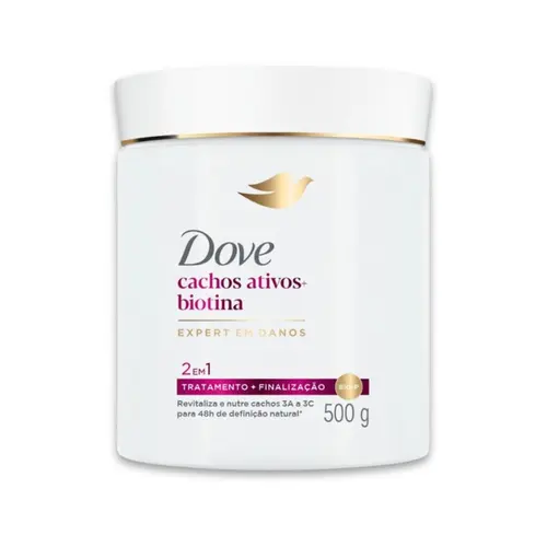 MASCARA CACHOS ATIVOS 2 EM 1 DOVE 500G