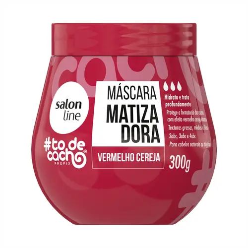 MASCARA MATIZADORA VERMELHO CEREJA SALON LINE 300G