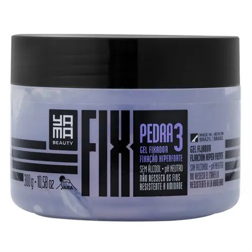 GEL FIXADOR FIXAÇAO HIPERFORTE PEDRA 3 YAMA 300G